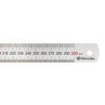Steel ruler 300x25x1,0 mm Chrome plated